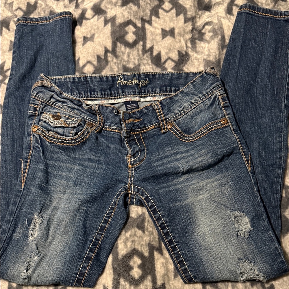 Amethyst Jeans Classic Blue Skinny Jeans